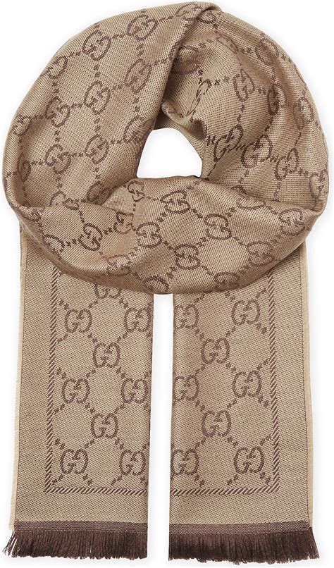 gucci scarf brown and beige